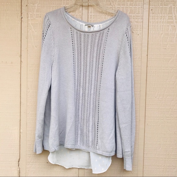Lucky Brand Sweaters - Lucky Brand layered glittery cable knit sweater